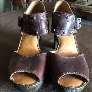 Born leather platform sandals